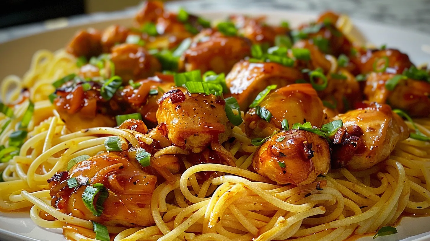 The Ultimate One Pan Sticky Honey Garlic Butter Chicken Pasta