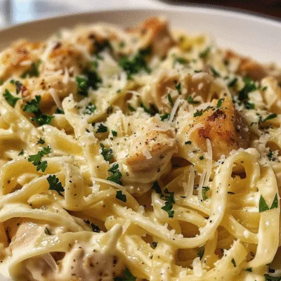 One Pot Garlic Parmesan Chicken Alfredo