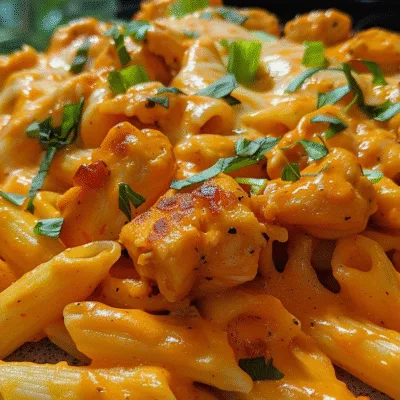 One Pot Sweet and Spicy Buffalo Chicken Pasta