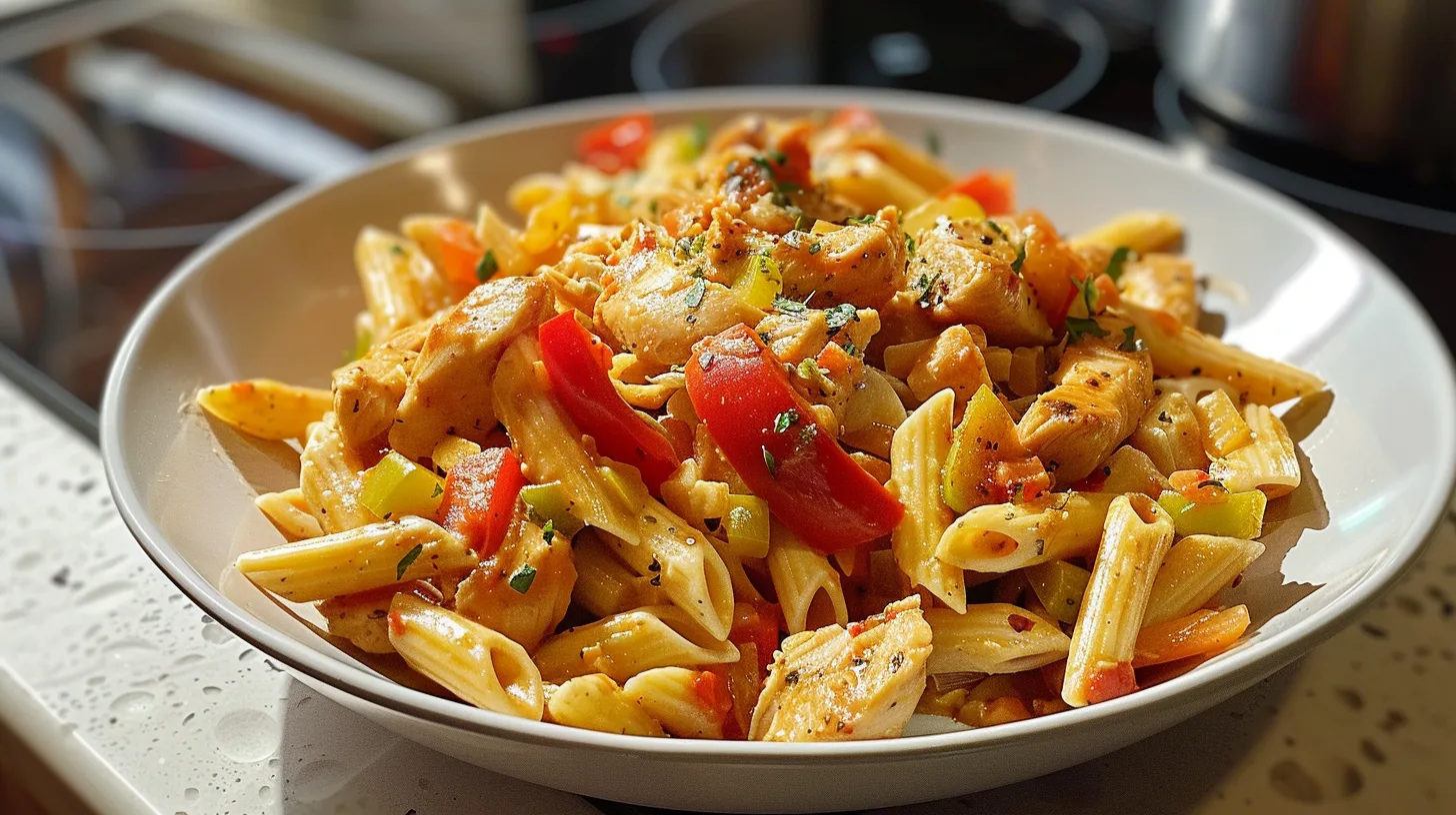 The Ultimate One Pot Sweet Honey Pepper Jack Chicken Pasta