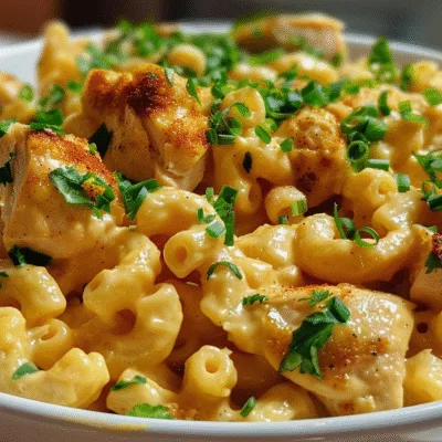 One Skillet Creamy Cajun Chicken and Cheddar Mac
