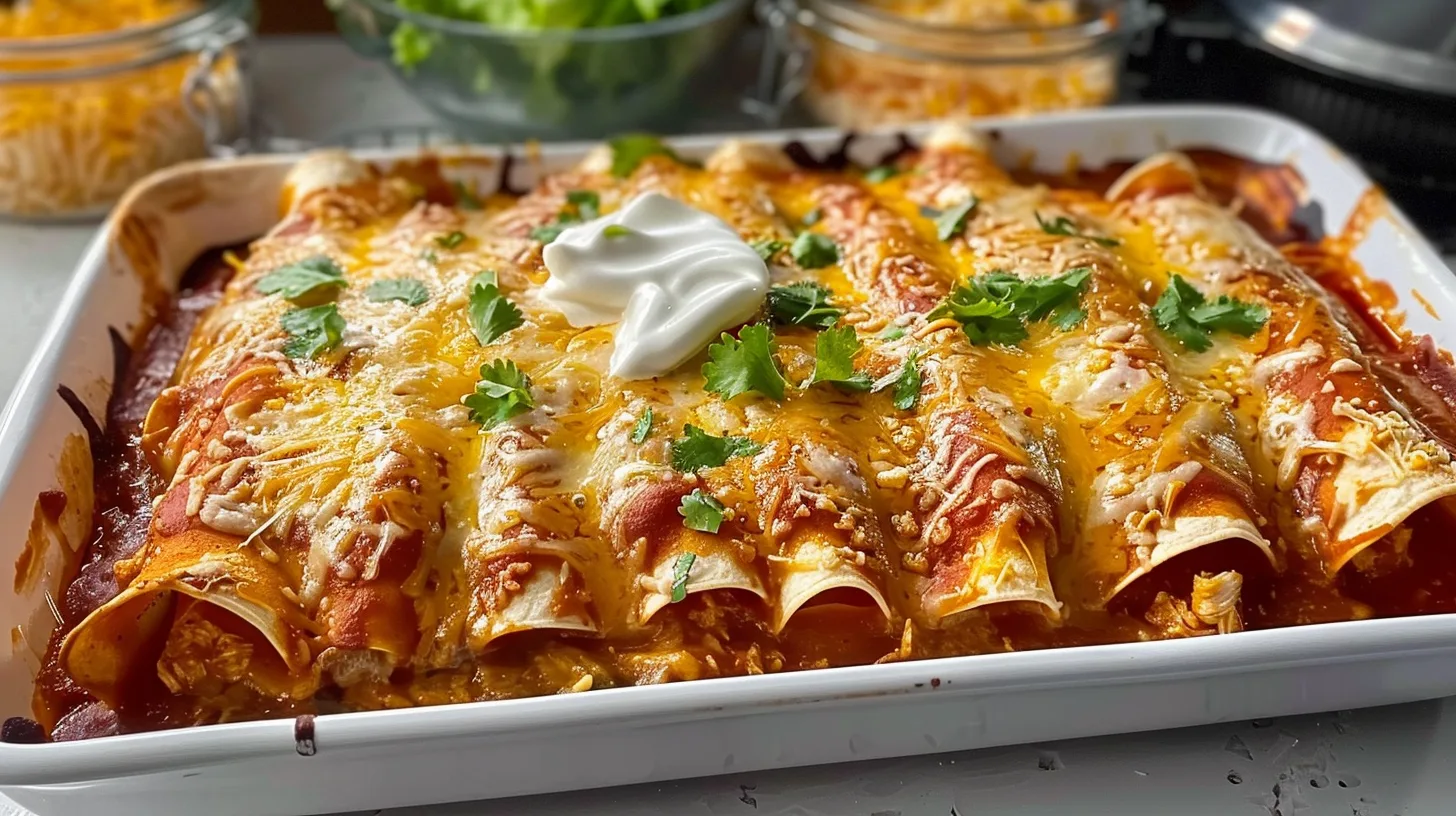 The Easiest Quick Rotisserie Chicken Enchiladas You’ll Crave