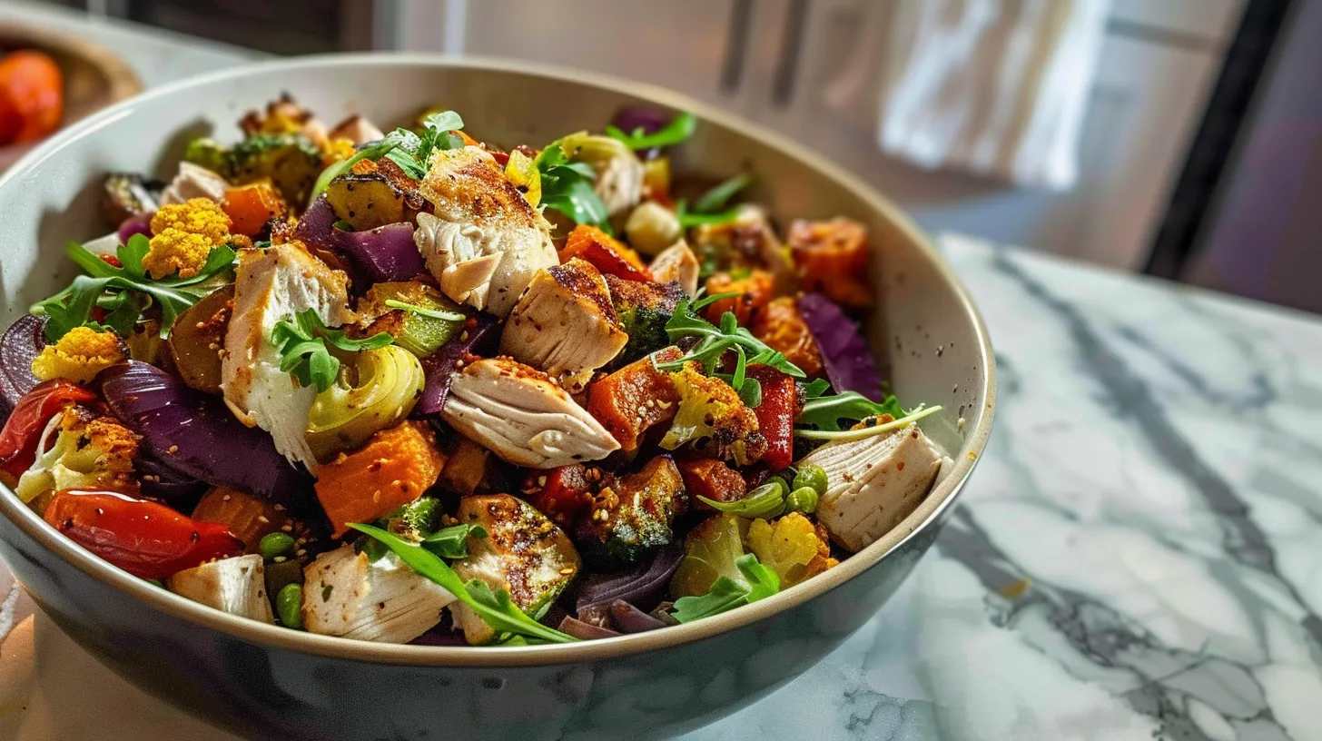 The Cozy Roasted Veggie and Chicken Glow Bowl You’ll Crave Daily