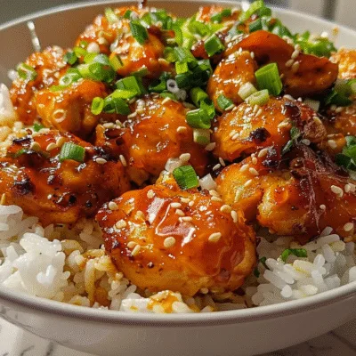 Sticky Bold Honey Buffalo Garlic Butter Chicken Rice