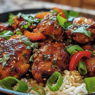 Sticky Honey Cajun Chicken Rice Skillet