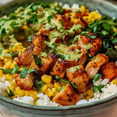 Street Corn Chicken Rice Bowl