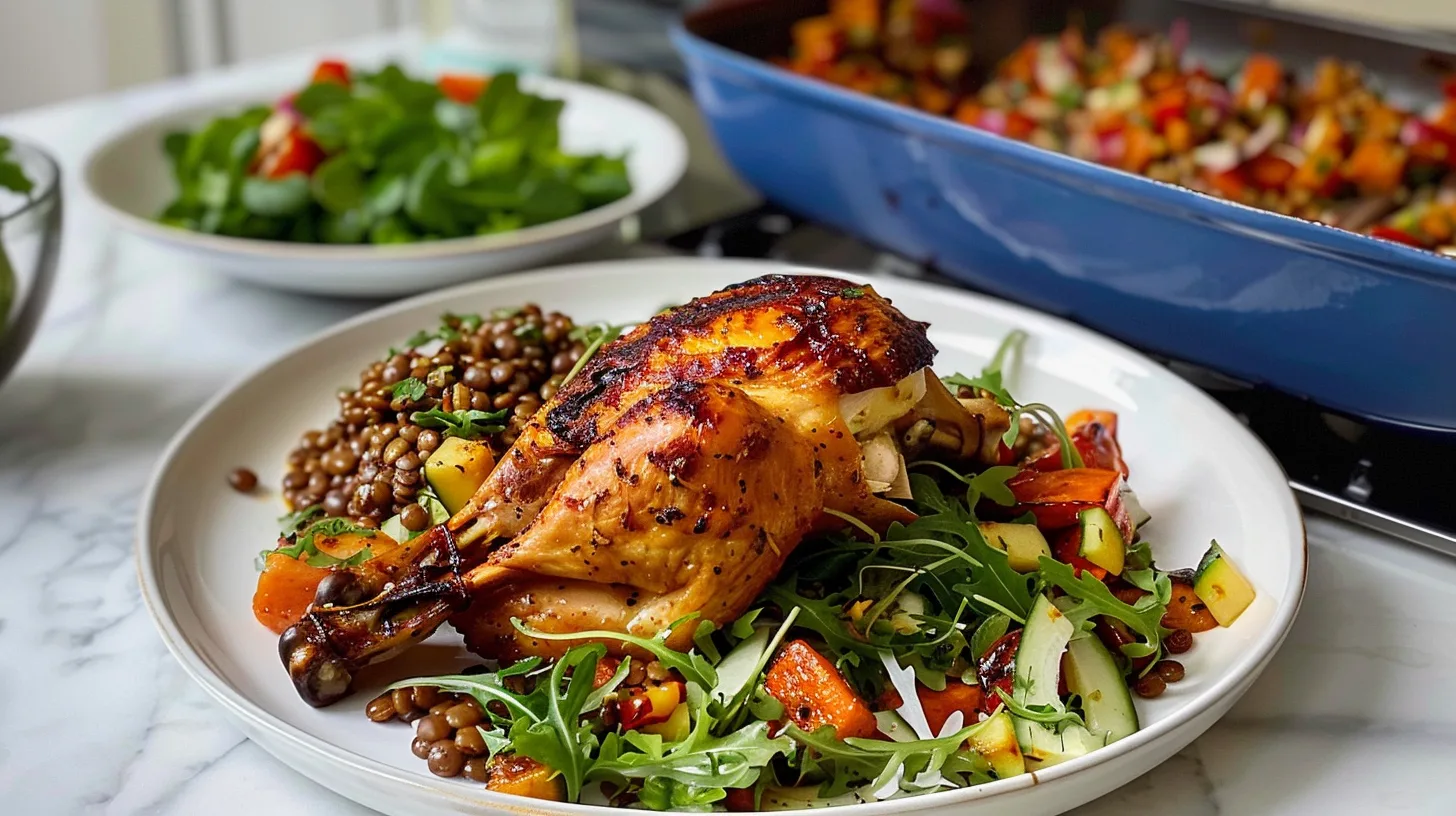 The Perfect Weekend Roast Chicken and Lentil Salad You’ll Crave