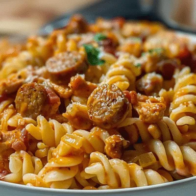 BBQ Ranch Chicken & Sausage Pasta