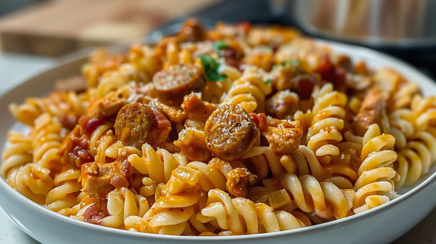 The Ultimate BBQ Ranch Chicken & Sausage Pasta You’ll Crave