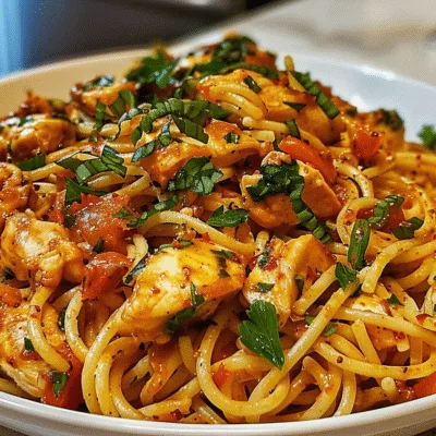 Bold Smoky Cajun Chicken Spaghetti