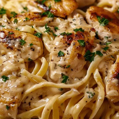 Creamy Honey BBQ Chicken Alfredo