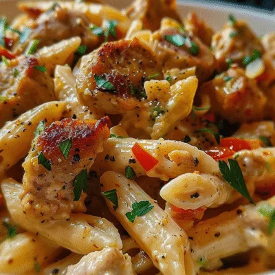 Creamy Pepper Jack Cajun Chicken And Sausage Pasta
