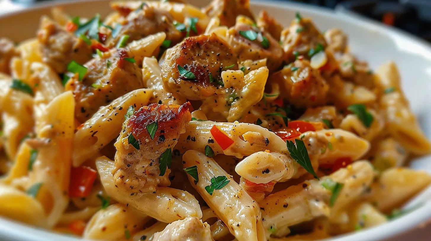 The Ultimate Creamy Pepper Jack Cajun Chicken And Sausage Pasta
