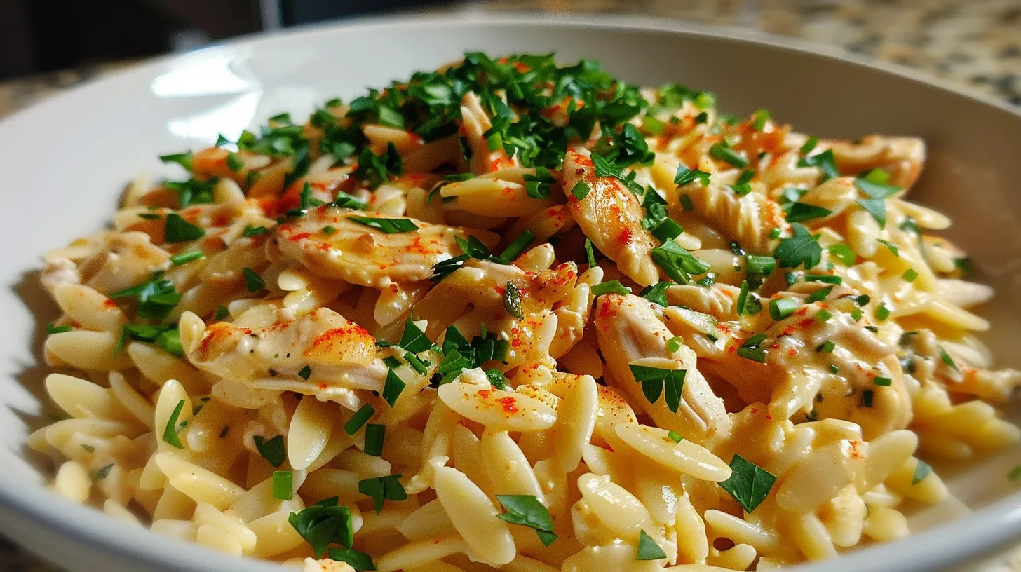 The Creamiest Buffalo Chicken Orzo That’ll Ruin All Others