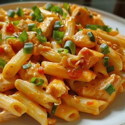 One Pan Buffalo Pepper Jack Chicken Pasta