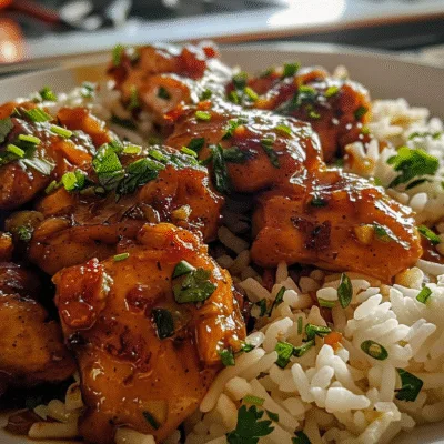 One Pan Sweet Garlic Butter Honey Chicken And Rice