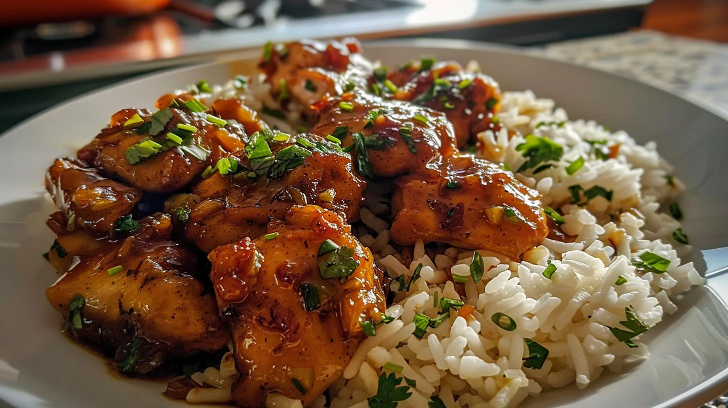 The Ultimate One Pan Sweet Garlic Butter Honey Chicken And Rice