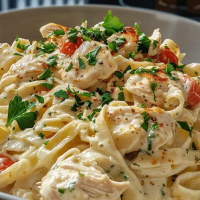 One Pot Creamy Cajun Chicken Alfredo