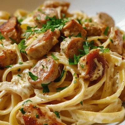 One Pot Creamy Garlic Butter Bold Cajun Chicken And Sausage Pasta