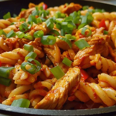 One Pot Sweet Chili Honey BBQ Chicken Pasta