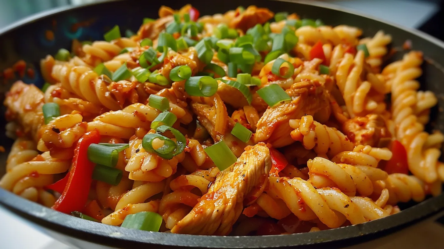 The Ultimate One Pot Sweet Chili Honey BBQ Chicken Pasta Recipe