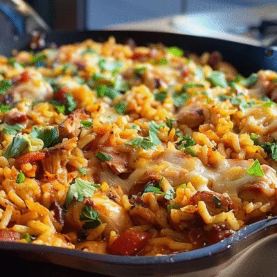 One Pot Sweet Smoky BBQ Ranch Chicken And Rice Skillet