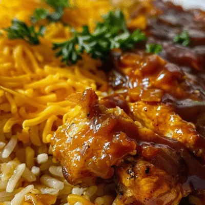 Smoky BBQ Chicken and Cheddar Rice