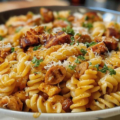 Smoky Garlic Butter Chicken & Sausage Pasta