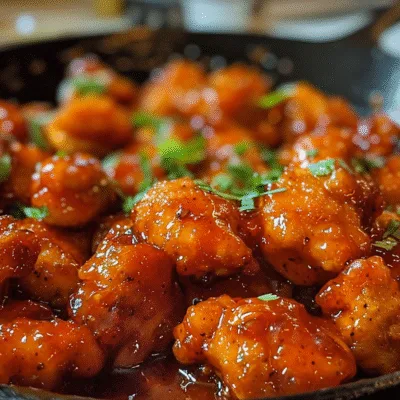 Sticky Buffalo Honey Chicken Skillet