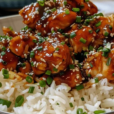 Sticky Honey BBQ Ranch Chicken Rice