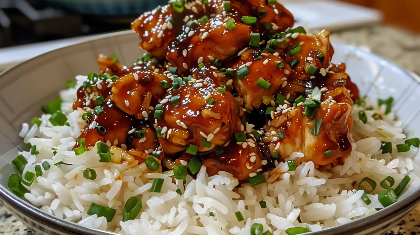 The Ultimate Sticky Honey BBQ Ranch Chicken Rice You’ll Crave