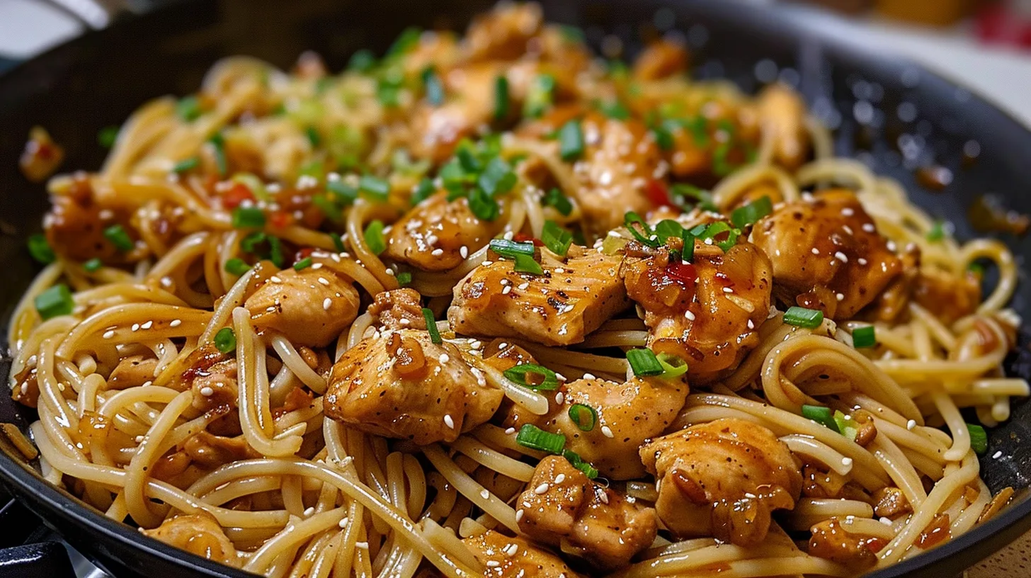 The Ultimate Sticky Honey Garlic Chicken Pasta You’ll Crave