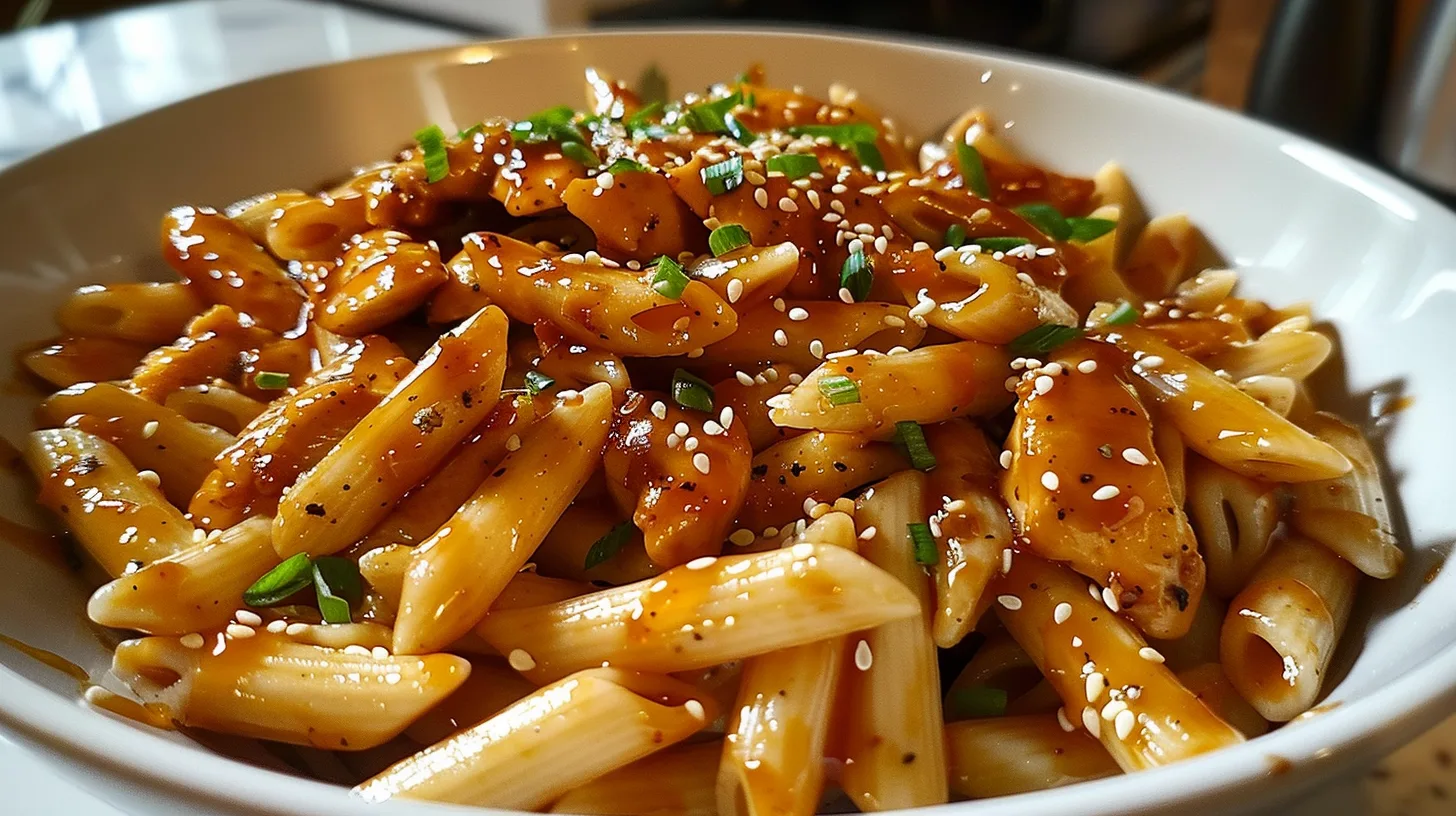 The Ultimate Sticky Honey Garlic Chicken Penne You’ll Crave