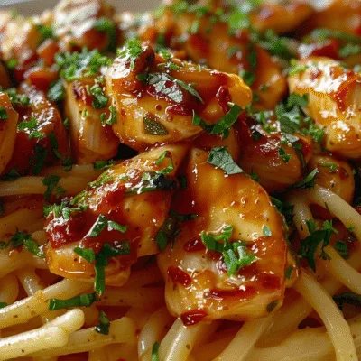 Sticky Honey Garlic Ranch Chicken Pasta