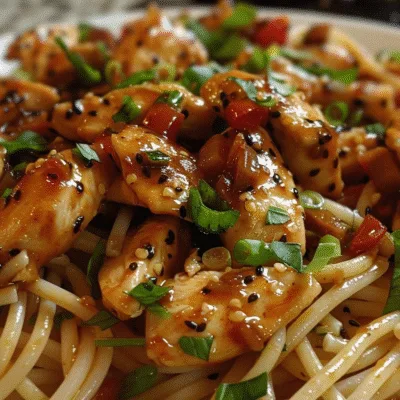 Sticky Honey Pepper Jack Chicken Pasta