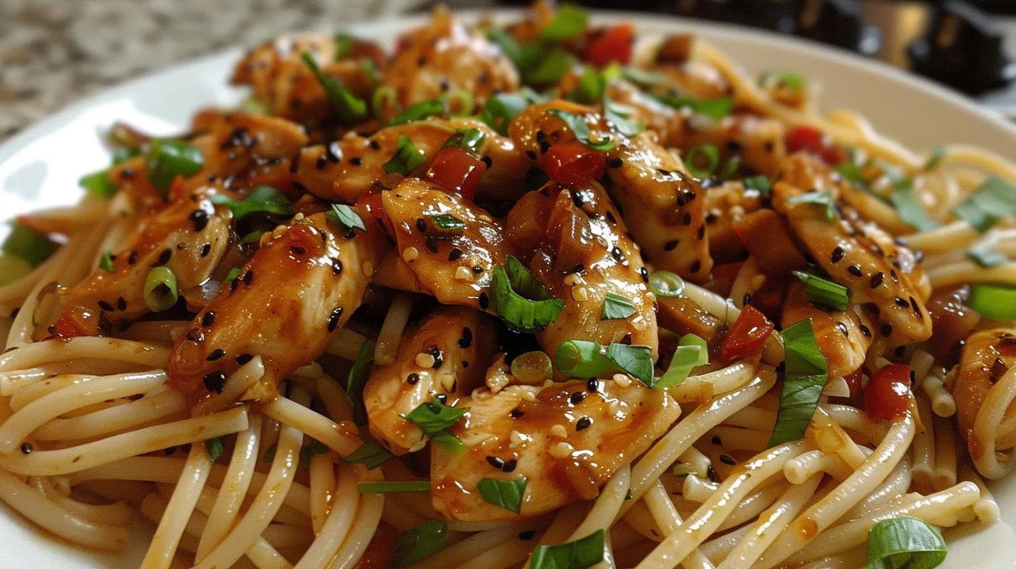 The Ultimate Sticky Honey Pepper Jack Chicken Pasta You’ll Crave