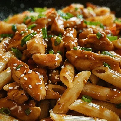 Sticky Honey Soy Chicken Penne Skillet