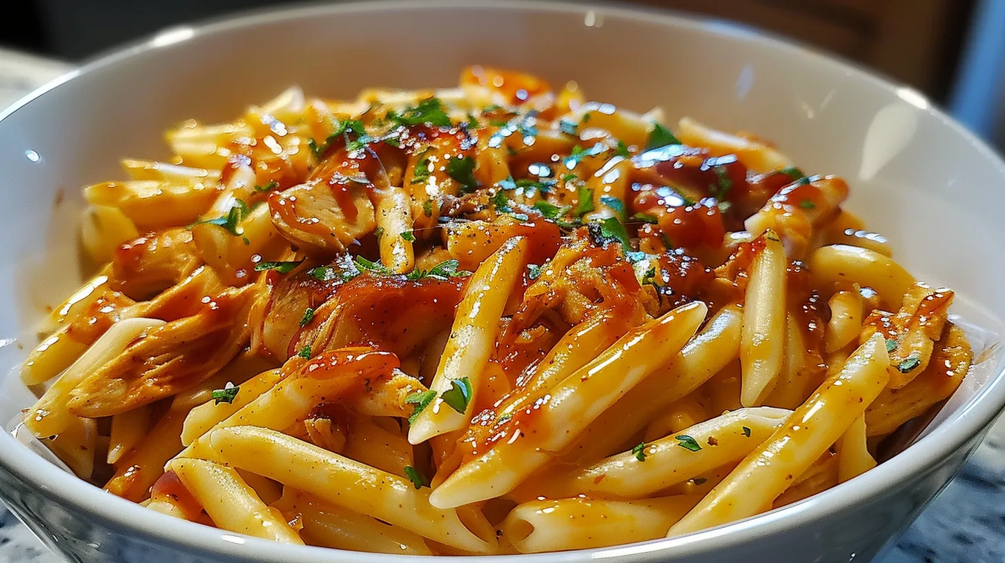 The Ultimate Sticky Maple BBQ Ranch Chicken Pasta You’ll Crave