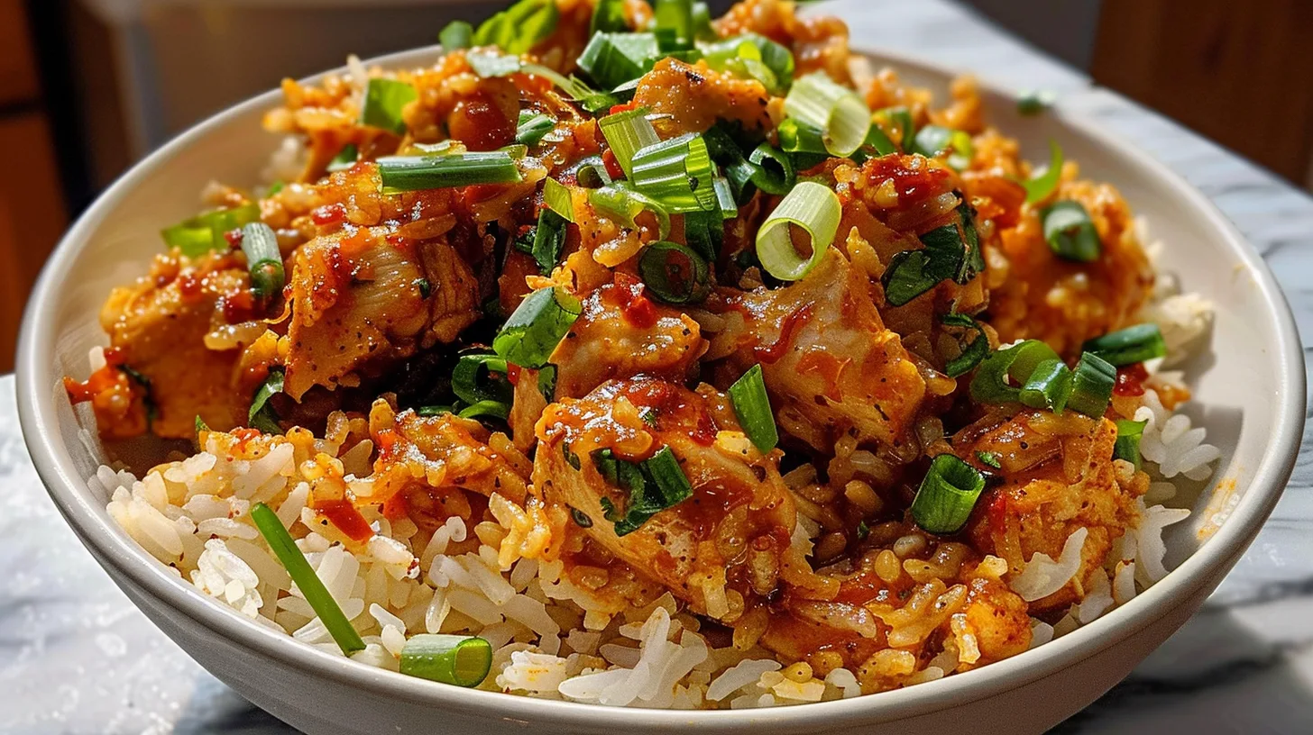 The Sticky Spicy Buffalo Garlic Butter Chicken Rice Skillet You’ll Crave
