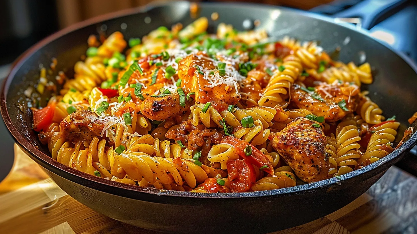 The Ultimate Sticky Sweet BBQ Cajun Garlic Butter Chicken Pasta