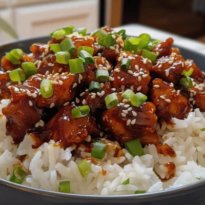 Sticky Sweet BBQ Chicken Rice
