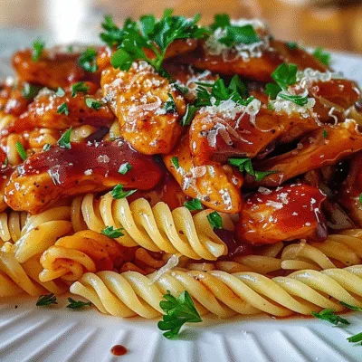 Sticky Sweet Honey Smoky BBQ Chicken Pasta