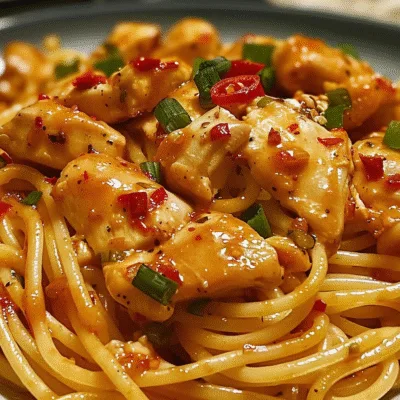 Sweet Chili Garlic Butter Chicken Pasta
