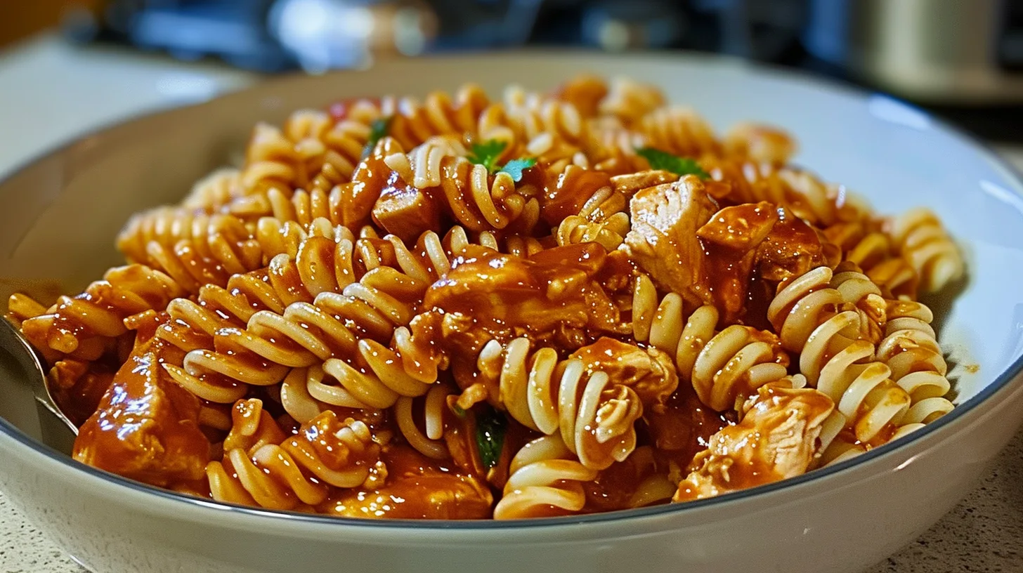 The Perfect Sweet & Spicy BBQ Chicken Rotini You’ll Crave